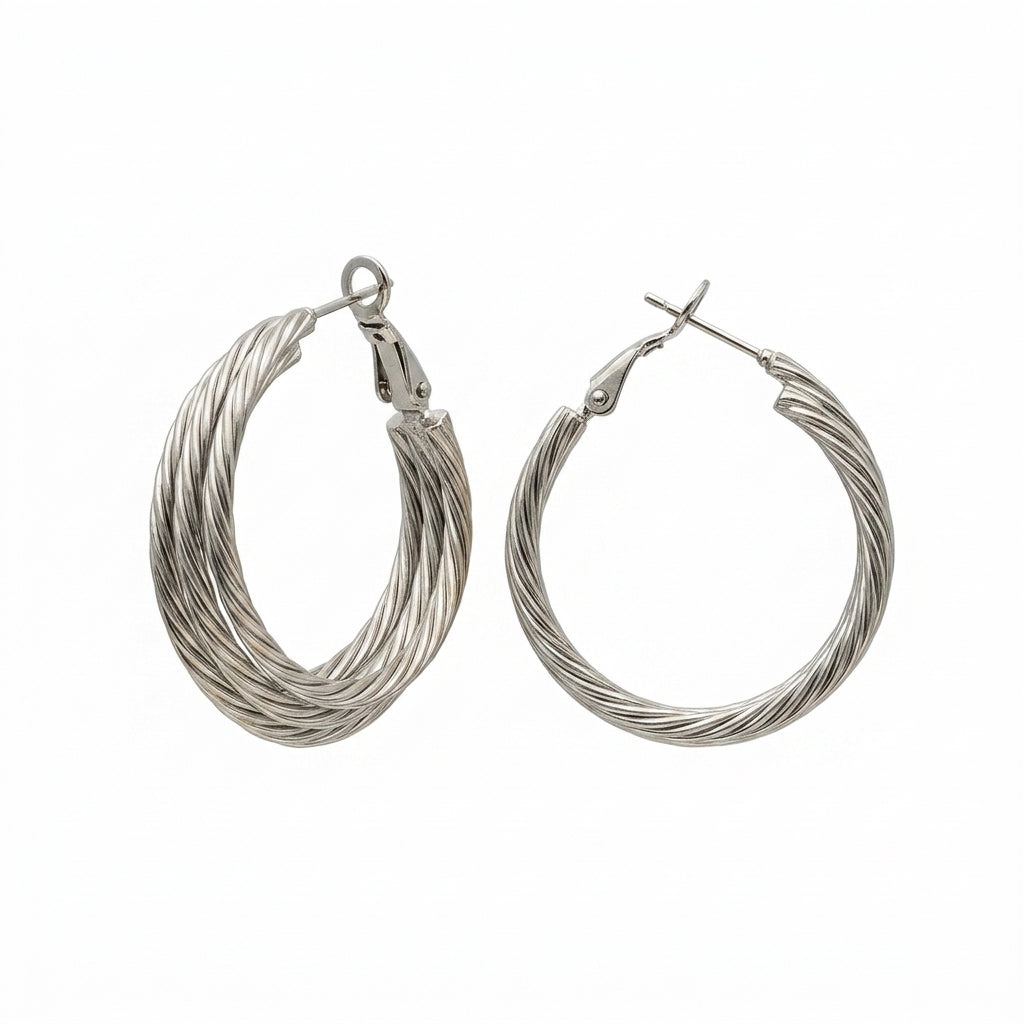 Hoop Earrings — Clean Studio | Generated by Modelize