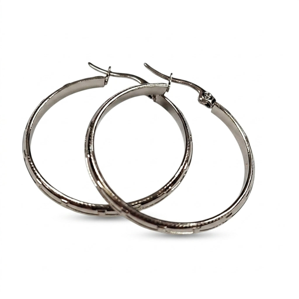 Hoop Earrings — Clean Studio | Generated by Modelize