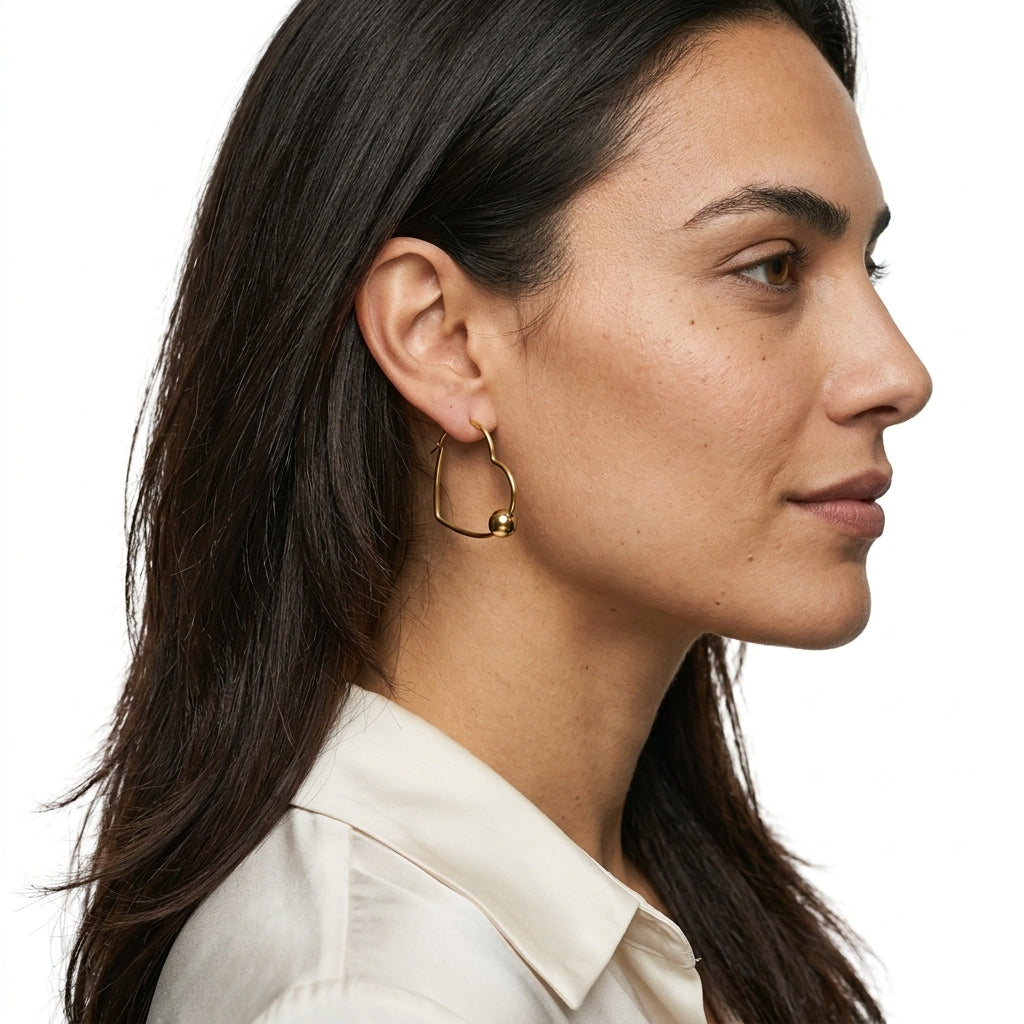 hoop earrings — On Model — Accessories Focus | Generated by Modelize