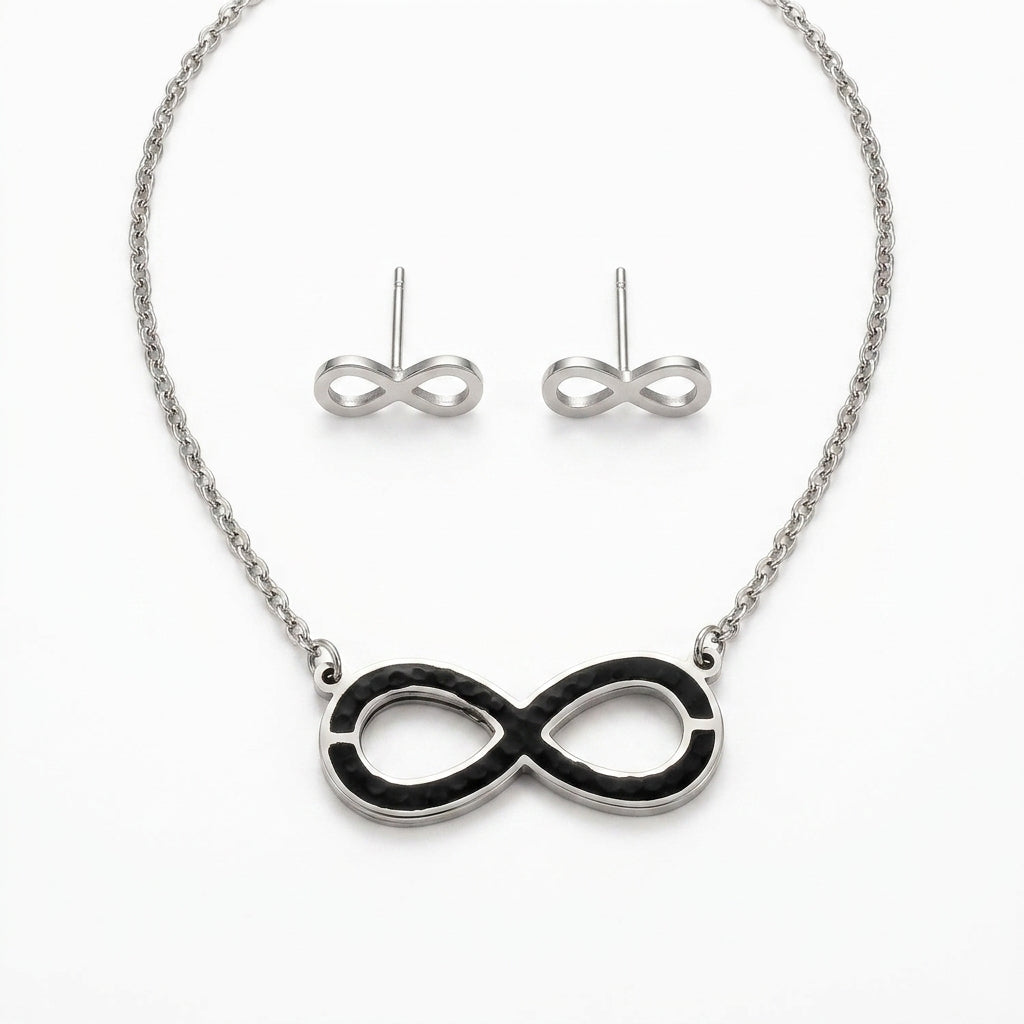 Jewelry Set (Necklace and Earrings) — Clean Studio | Generated by Modelize