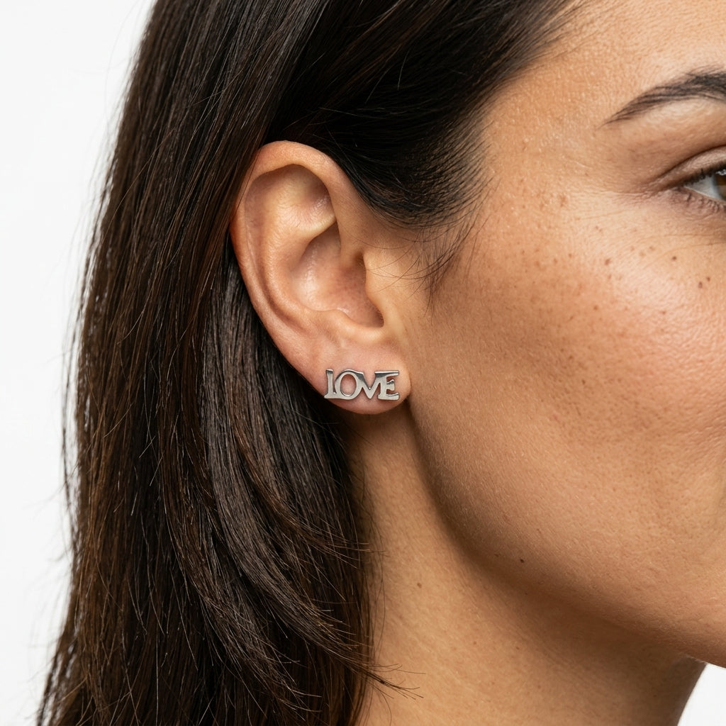 Stud Earring — On Model - Close-up Detail | Generated by Modelize