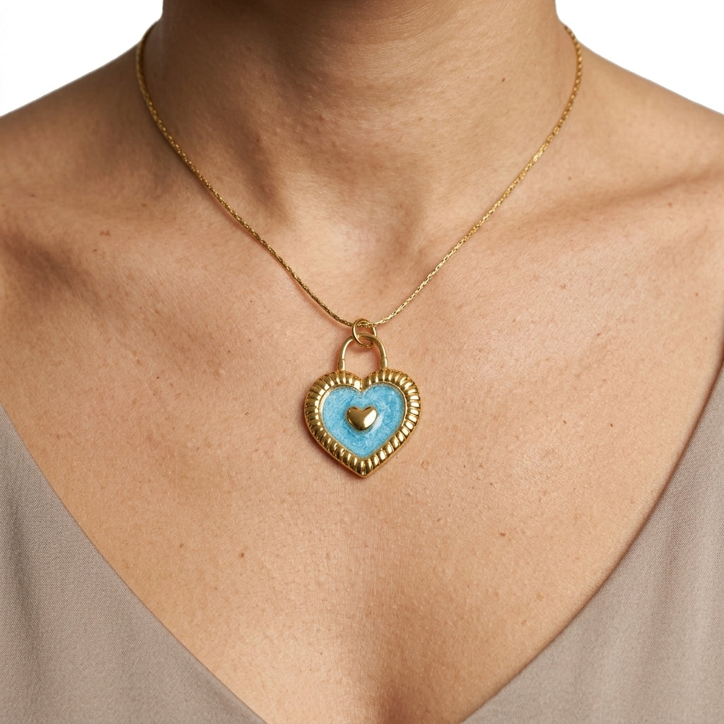 Pendant Necklace — On Model — Accessories Focus | Generated by Modelize