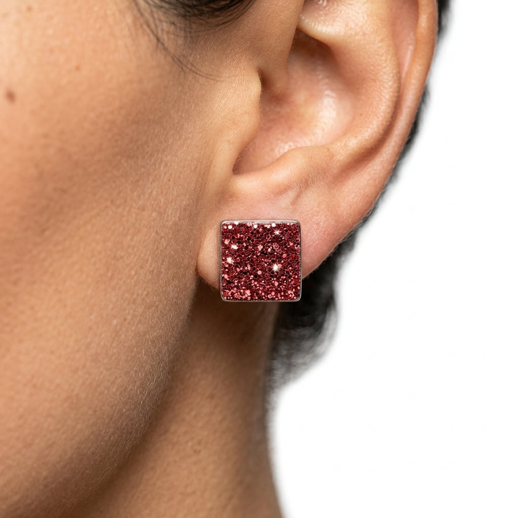 Stud Earring — On Model - Close-up Detail | Generated by Modelize