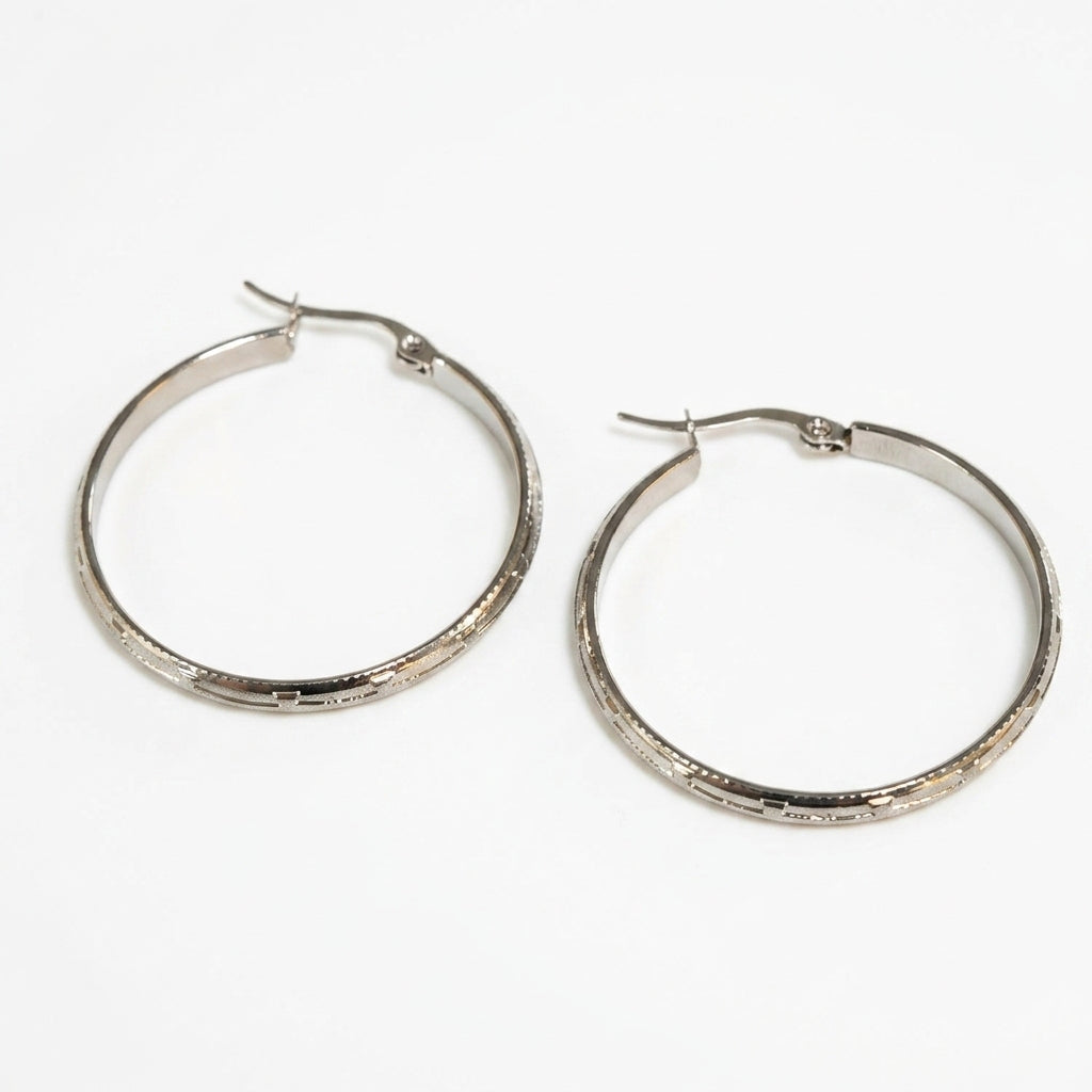 Hoop Earrings — Clean Studio | Generated by Modelize