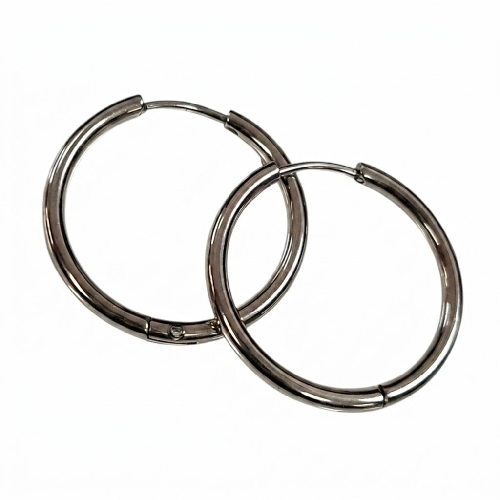 Hoop Earrings — Clean Studio | Generated by Modelize