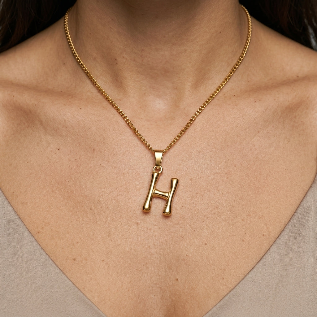 Pendant Necklace — On Model — Accessories Focus | Generated by Modelize