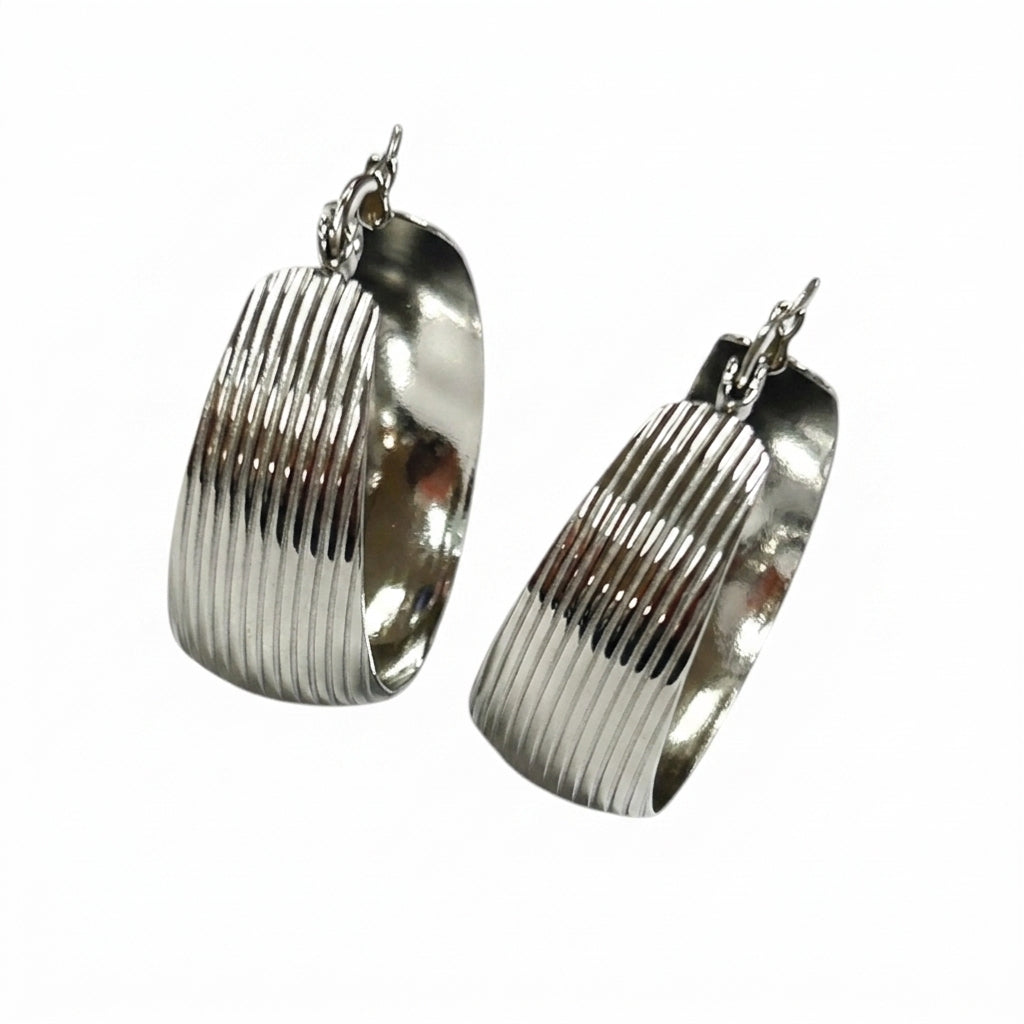 Hoop Earrings — Clean Studio | Generated by Modelize