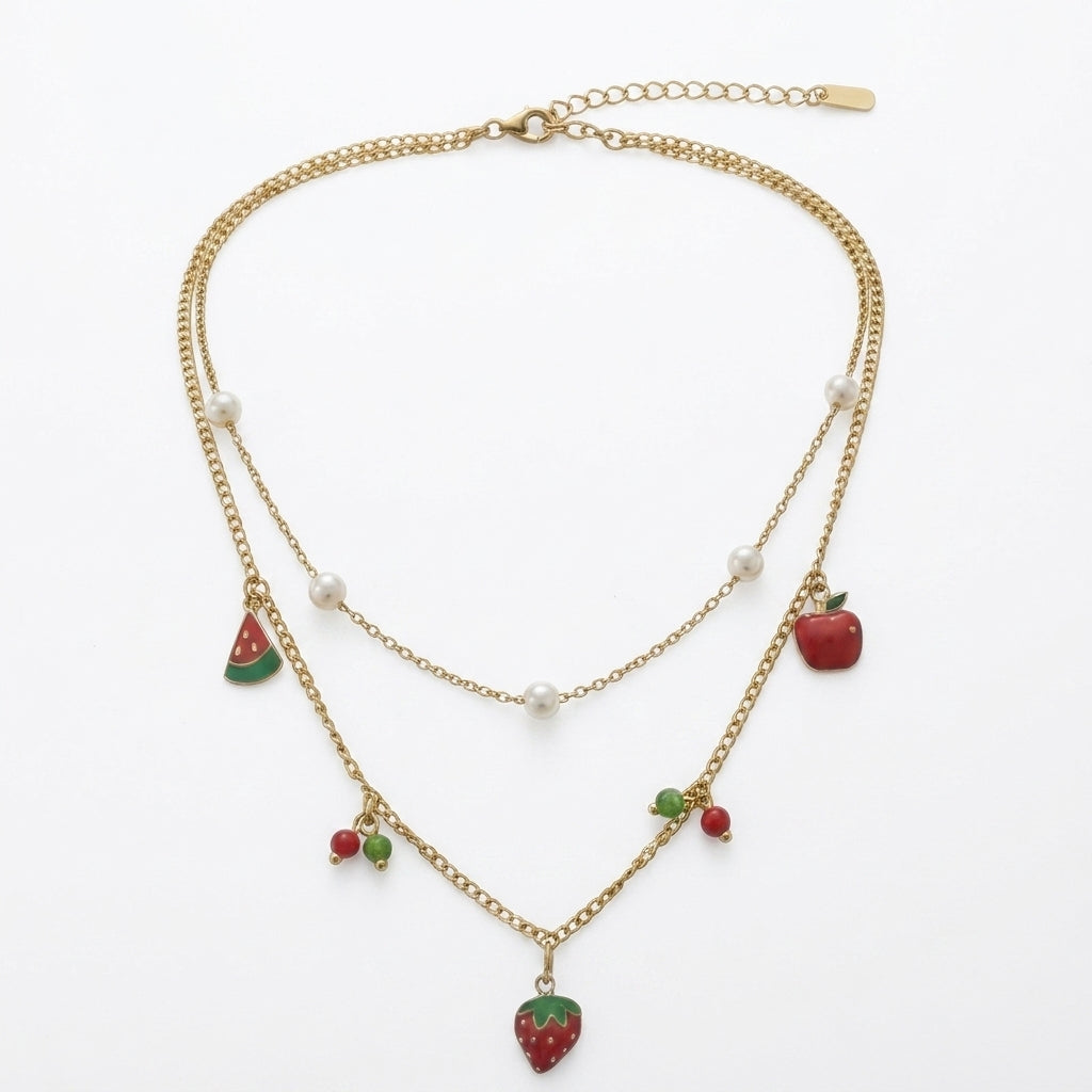 Double-layered necklace — Clean Studio | Generated by Modelize