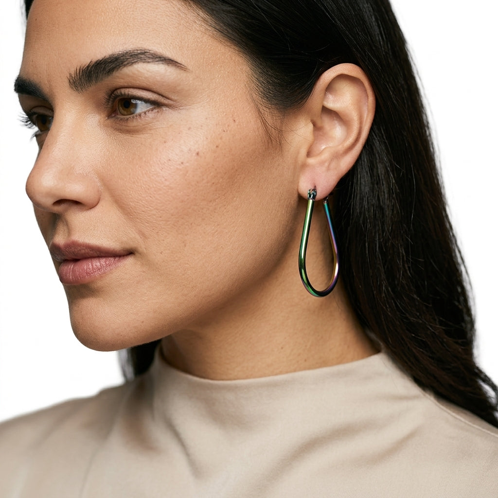 Earrings — On Model - Close-up Detail | Generated by Modelize