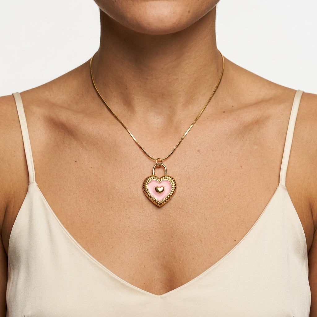 Pendant Necklace — On Model — Accessories Focus | Generated by Modelize