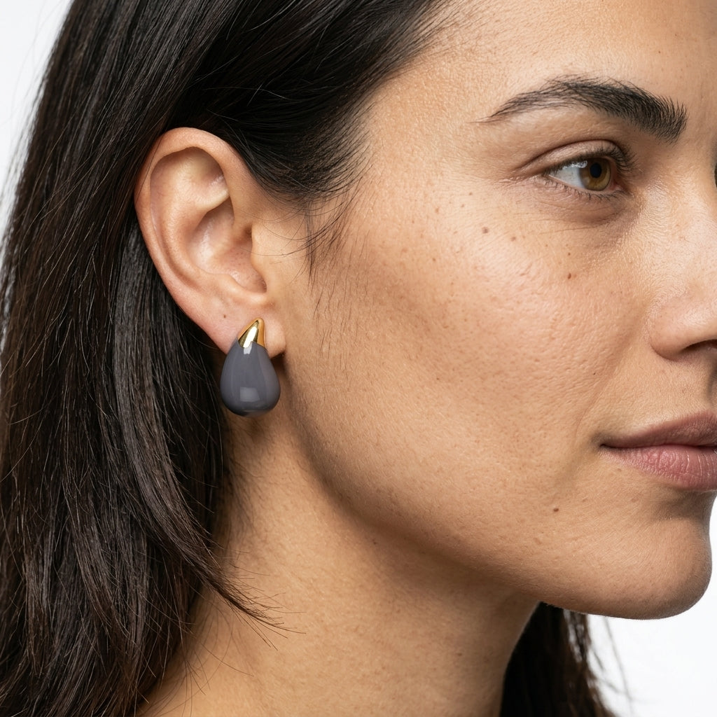 Stud earrings — On Model — Accessories Focus | Generated by Modelize