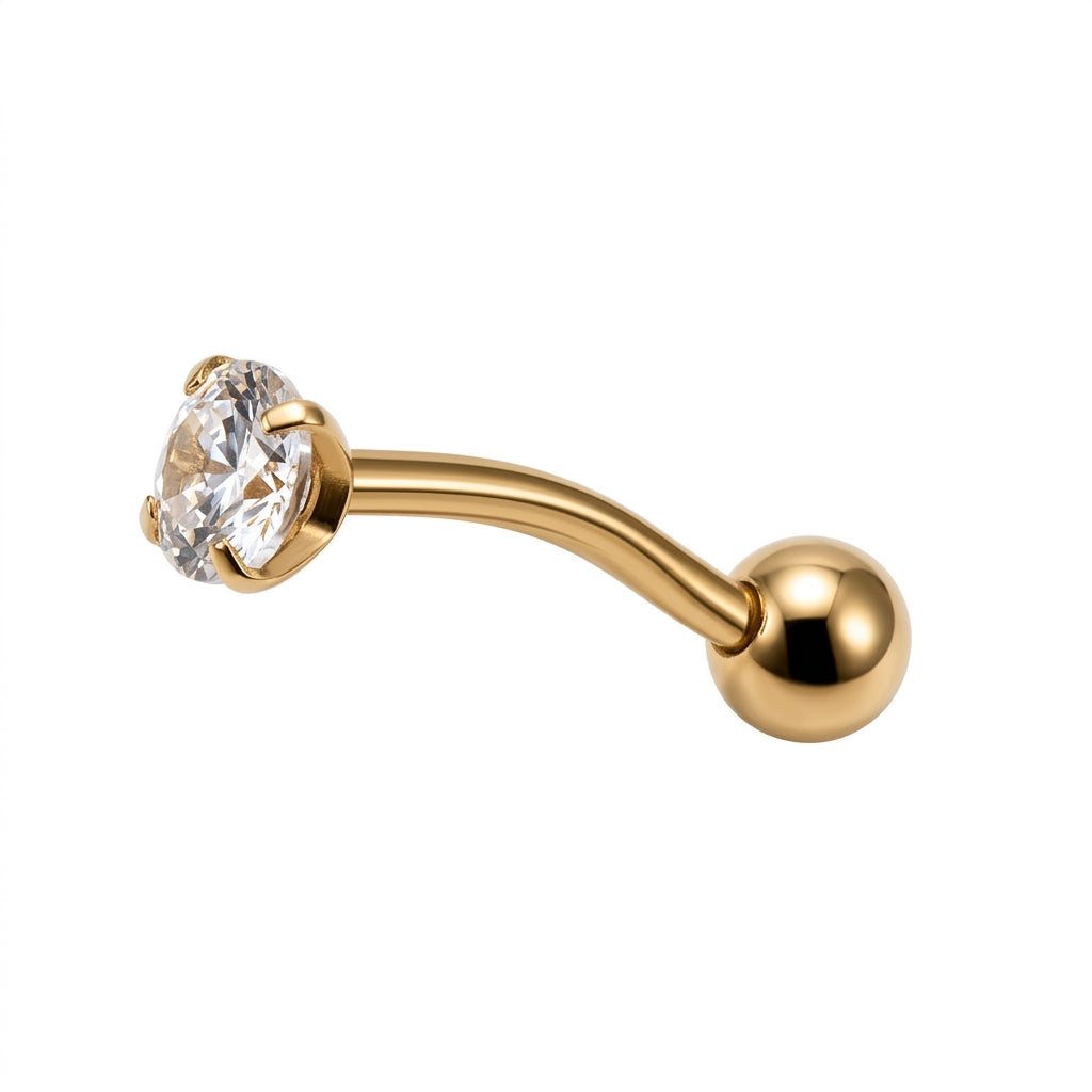 Navel Ring / Barbell Piercing — Clean Studio | Generated by Modelize