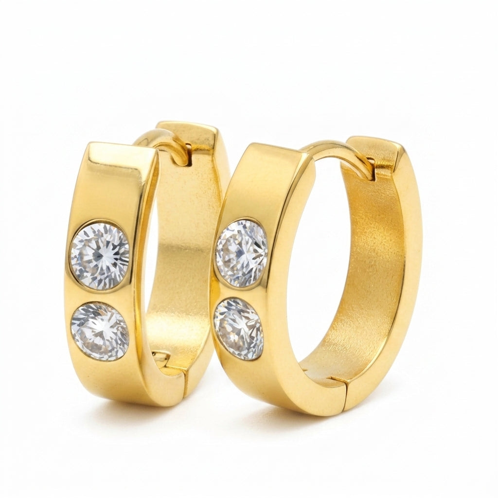 Huggie hoop earrings — Clean Studio | Generated by Modelize
