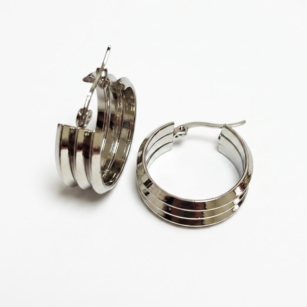Hoop Earrings — Clean Studio | Generated by Modelize