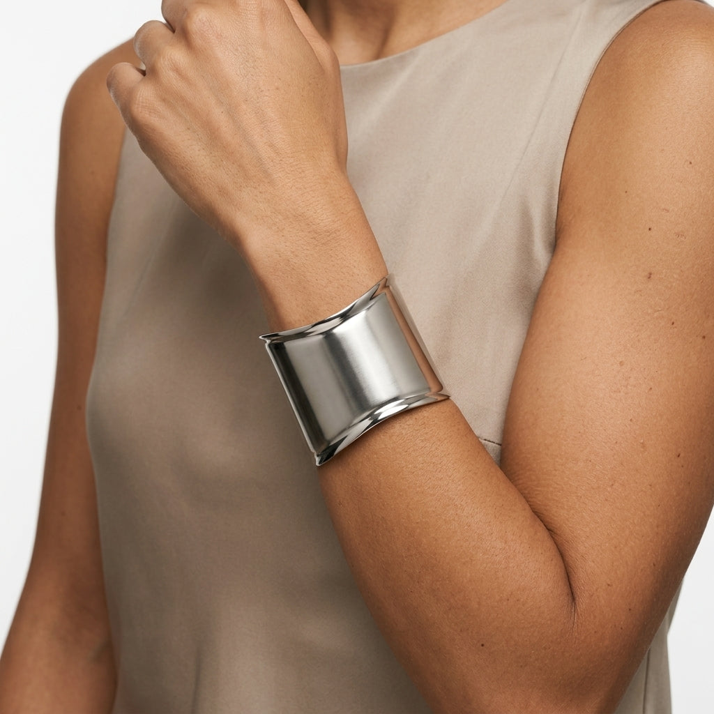 Bangle Cuff Bracelet — On Model — Accessories Focus | Generated by Modelize