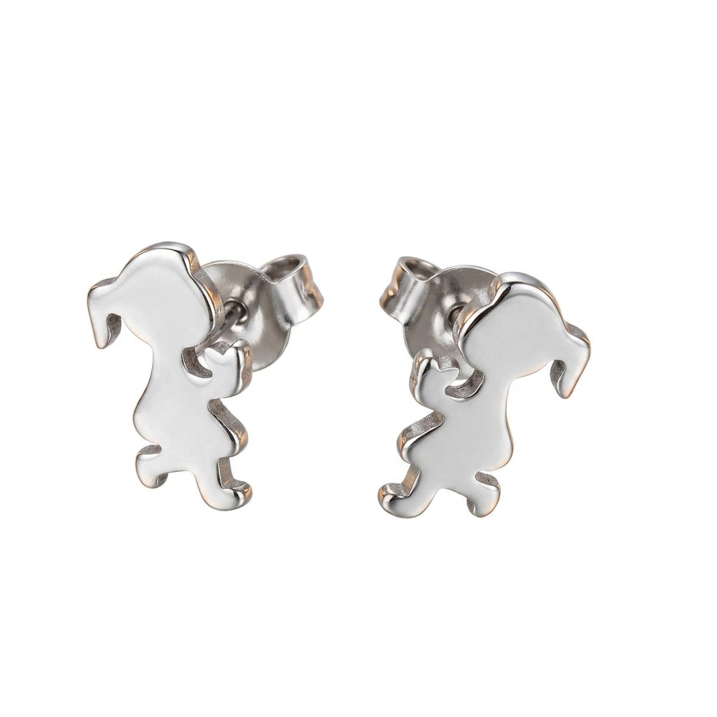Stud Earrings — Clean Studio | Generated by Modelize