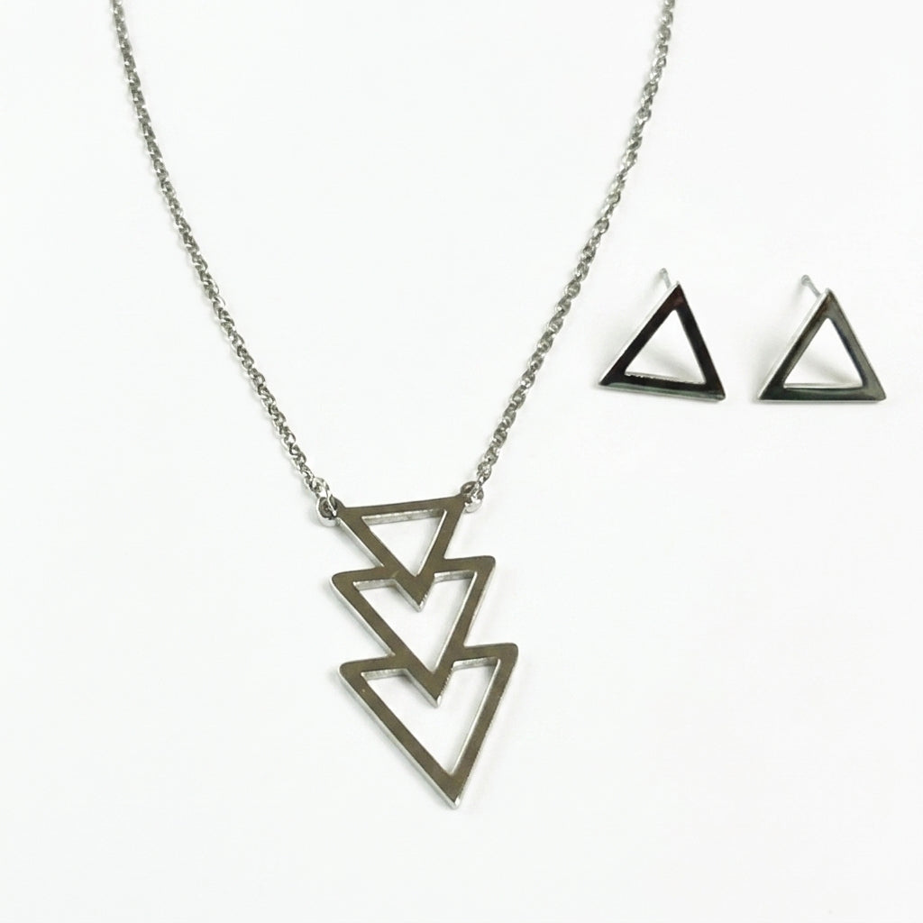 Jewelry Set (Necklace and Earrings) — Clean Studio | Generated by Modelize