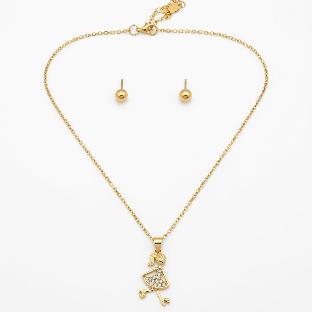 Jewelry set (necklace and earrings) — Clean Studio | Generated by Modelize