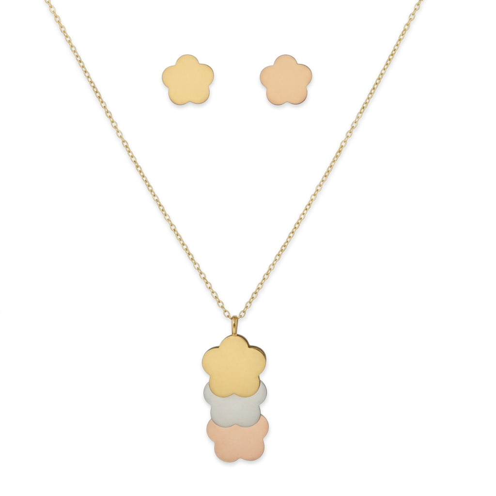 Jewelry Set (Necklace and Earrings) — Clean Studio | Generated by Modelize