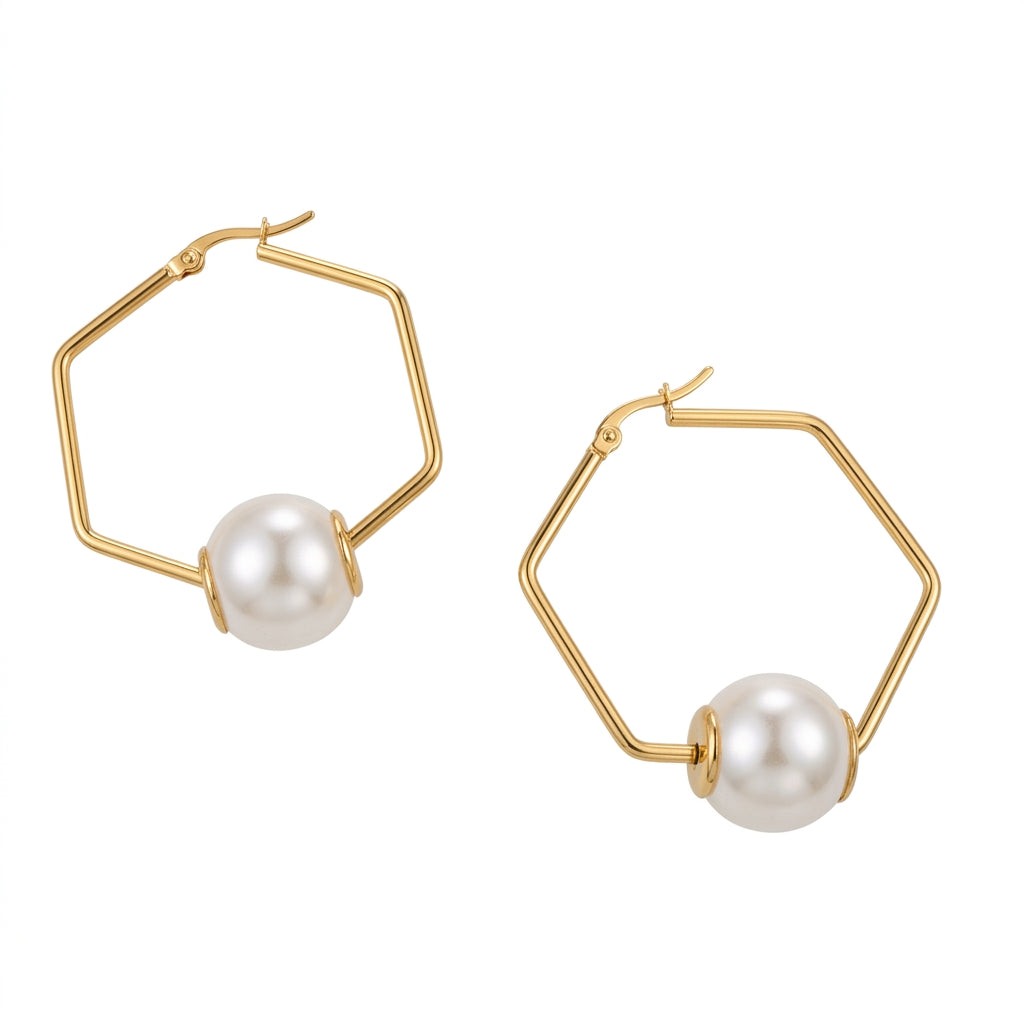 Hoop Earrings — Clean Studio | Generated by Modelize