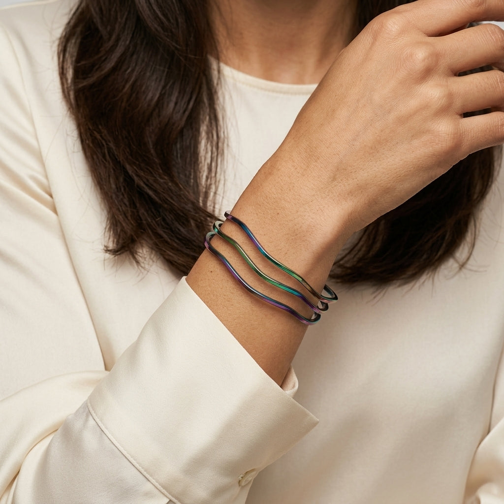 Bangle bracelets — On Model — Accessories Focus | Generated by Modelize