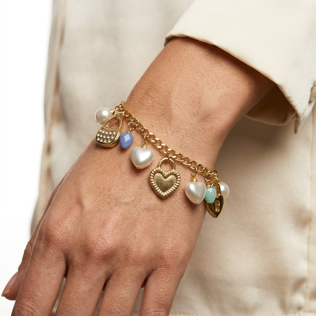 Charm Bracelet — On Model — Accessories Focus | Generated by Modelize