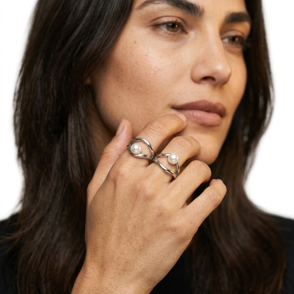 Adjustable Ring — On Model — Accessories Focus | Generated by Modelize