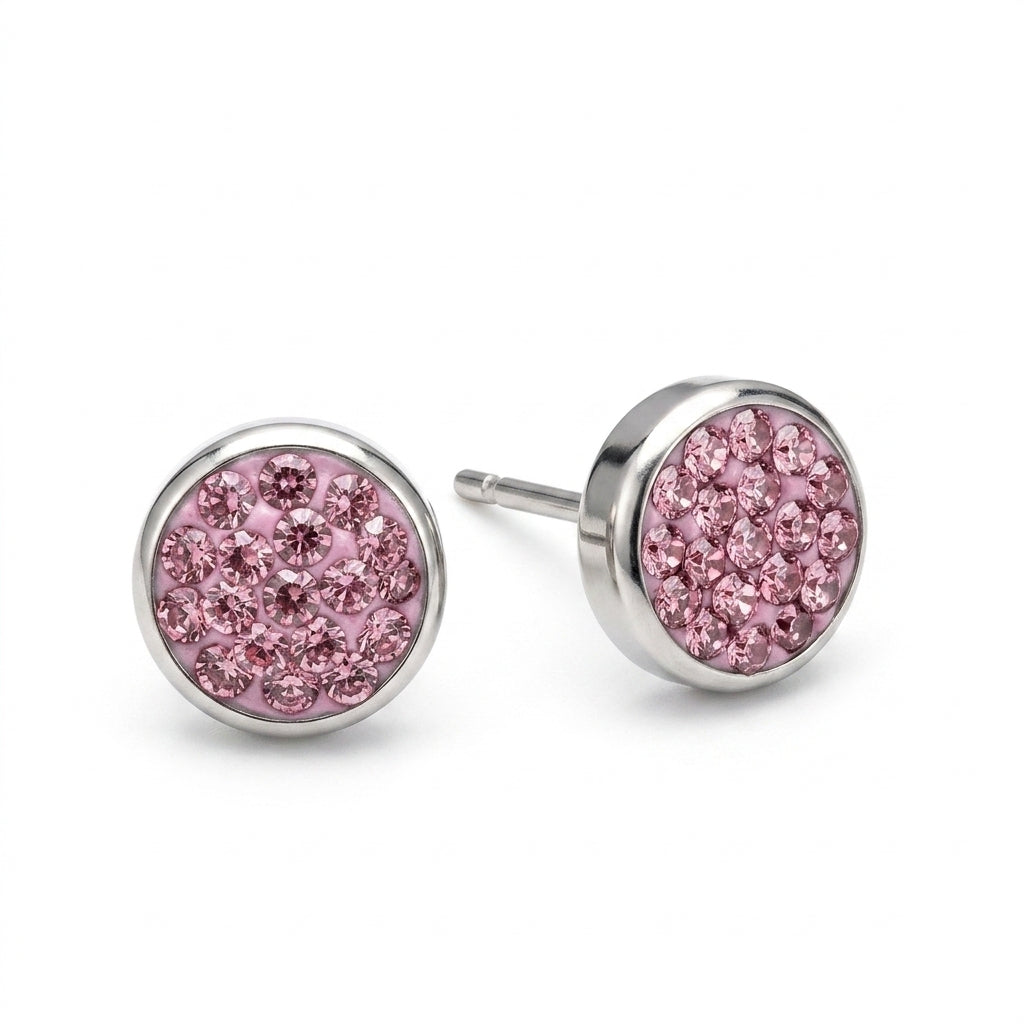 Round Stud Earrings — Clean Studio | Generated by Modelize