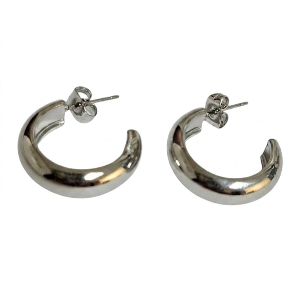 Hoop Earrings — Clean Studio | Generated by Modelize