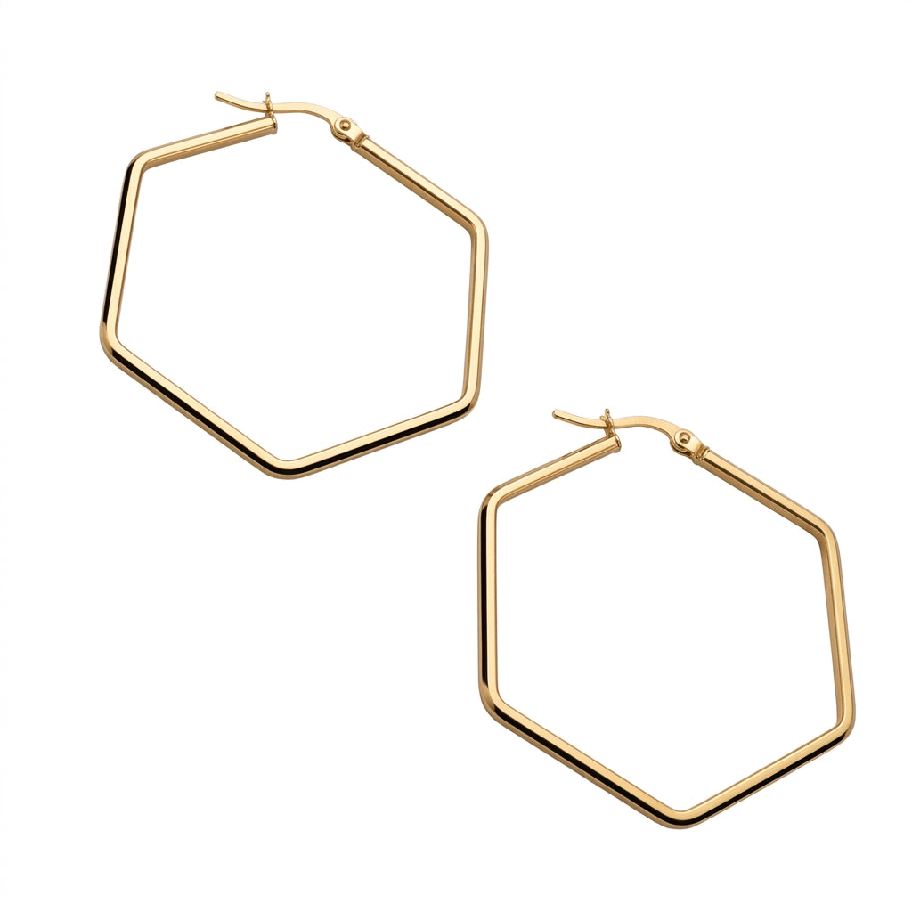 Hoop Earrings — Clean Studio | Generated by Modelize