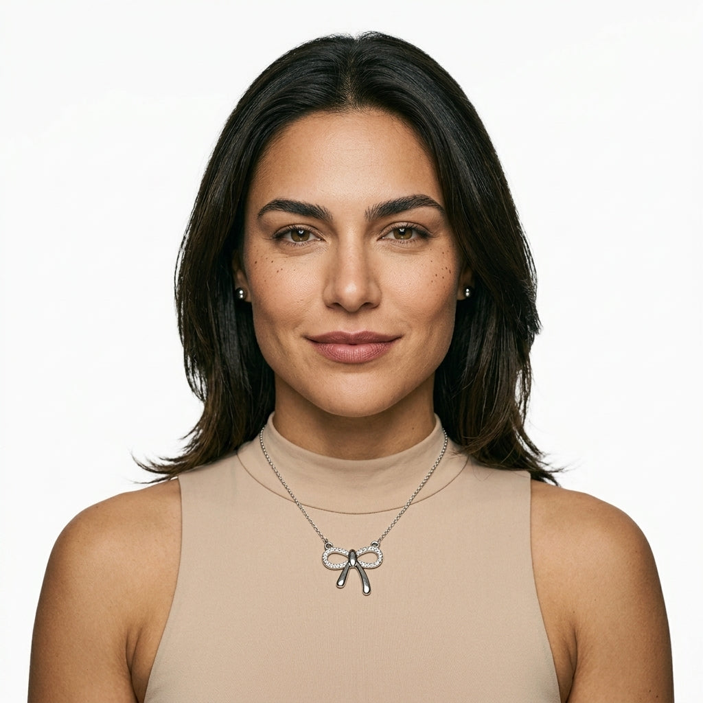 Jewelry Set (Necklace and Earrings) — On Model - Close-up Detail | Generated by Modelize