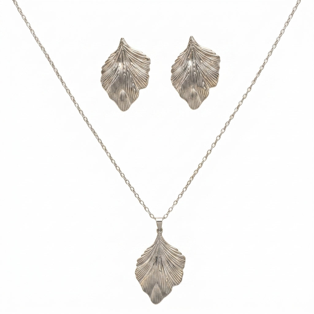Jewelry Set (Necklace and Earrings) — Clean Studio | Generated by Modelize