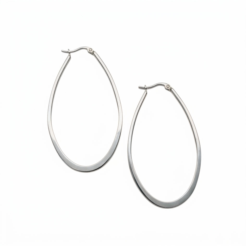 Hoop Earrings — Clean Studio | Generated by Modelize