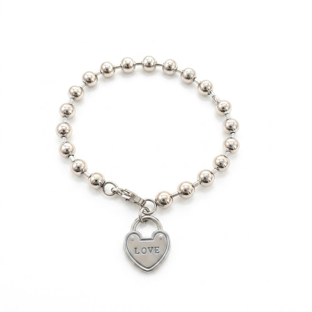 Bead Bracelet with Charm — Clean Studio | Generated by Modelize