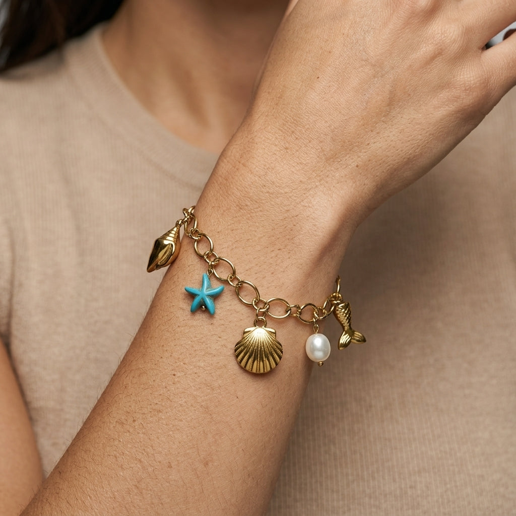 Charm bracelet — On Model — Accessories Focus | Generated by Modelize