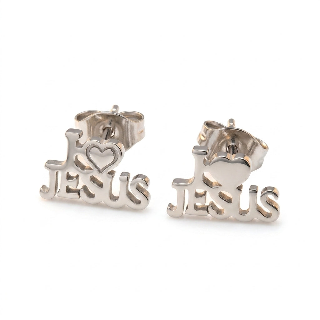 Stud Earrings — Clean Studio | Generated by Modelize