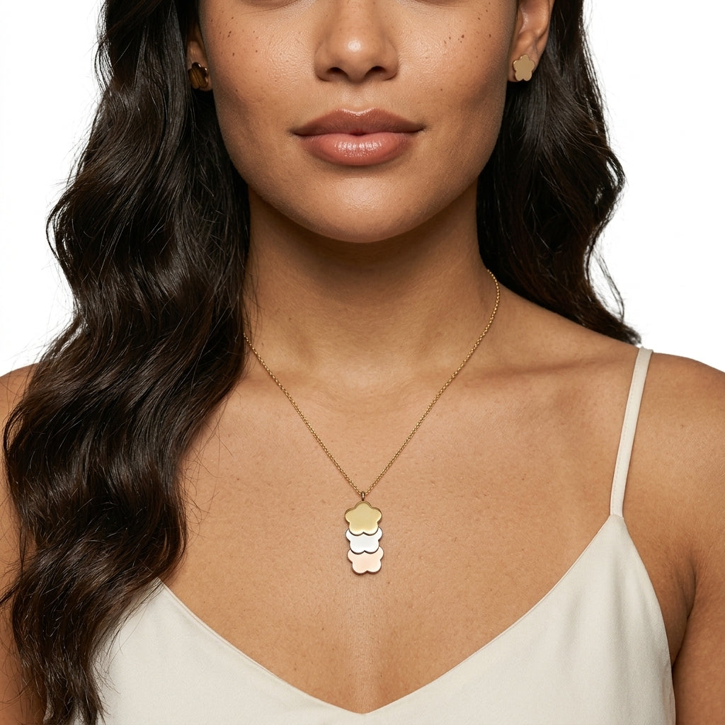 Jewelry Set (Necklace and Earrings) — On Model - Close-up Detail | Generated by Modelize