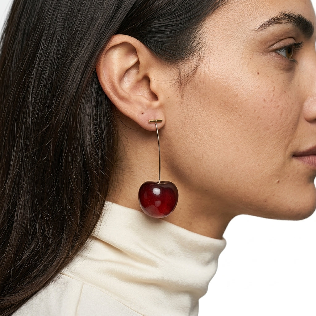 Drop Earrings — On Model — Accessories Focus | Generated by Modelize