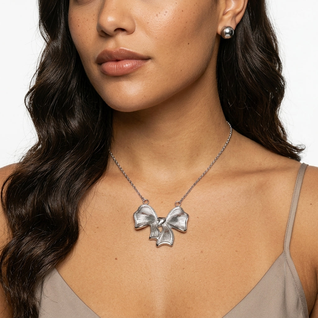 Jewelry Set (Necklace and Earrings) — On Model - Close-up Detail | Generated by Modelize